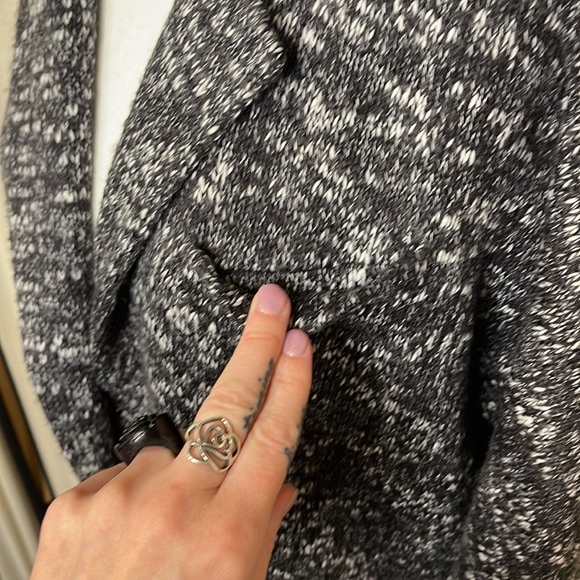 MASON JULES GRAY PEACOAT SIZE MEDIUM PART WOOL - Picture 5 of 13